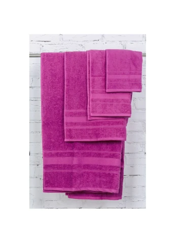 Рушник набір банних №5081 Elite SoftNess Plum 40х70, 50х90, 70х140, (2200003975734) Mirson малиновий