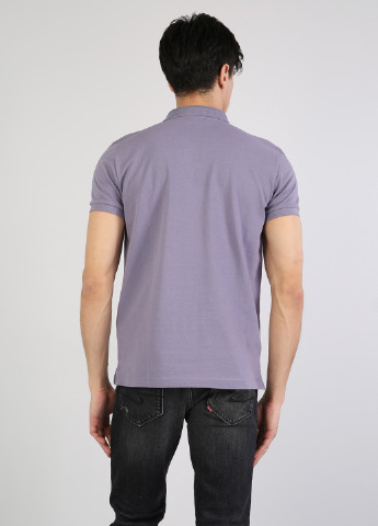 Фиолетовая футболка-поло для мужчин Colin's однотонная