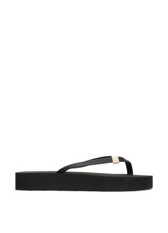 Черные кэжуал вьетнамки Tommy Hilfiger с логотипом