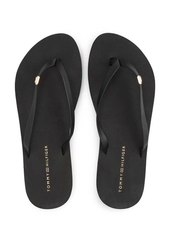 Черные кэжуал вьетнамки Tommy Hilfiger с логотипом