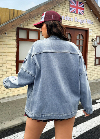 Синя демісезонна куртка SHEIN