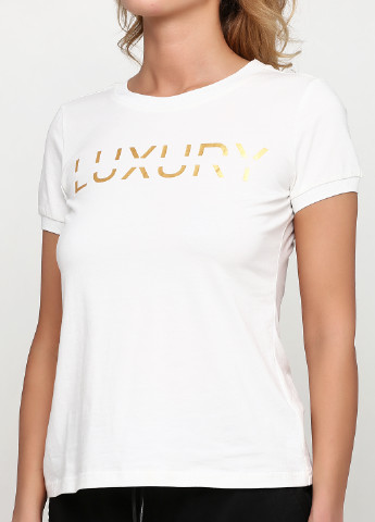 Белая летняя футболка luxury by new denmark