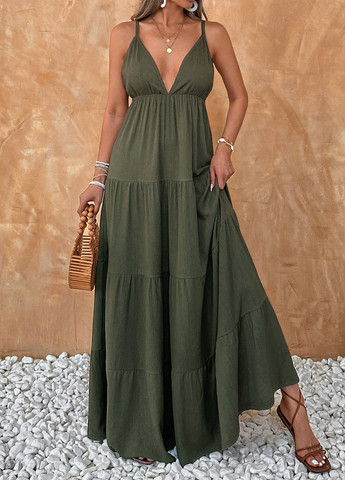 Летний женский сарафан SHEIN однотонный