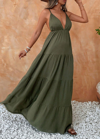 Летний женский сарафан SHEIN однотонный