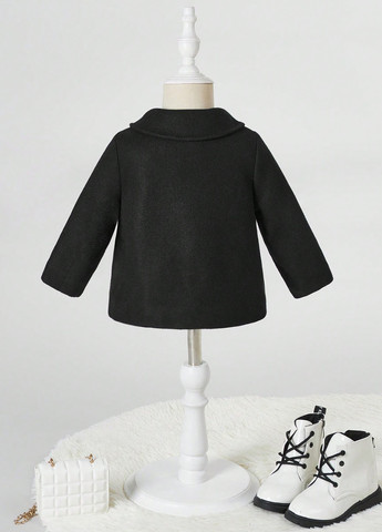 Чорне демісезонне Пальто SHEIN