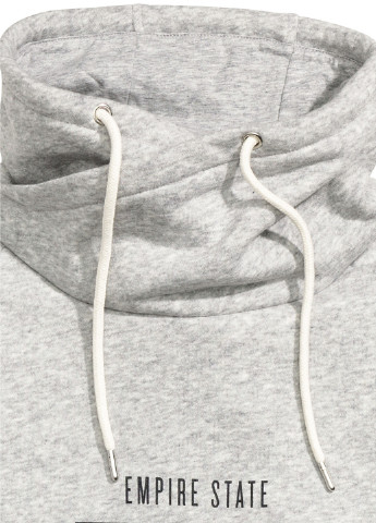 Світшот H&M - крій малюнок світло-сірий кежуал - (122376690)