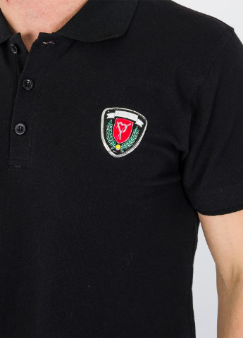 Черная футболка-поло для мужчин Bonavita однотонная