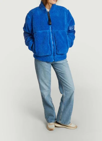 Синяя демисезонная куртка 18450-13 Rains Kofu Fleece Bomber Jacket T1