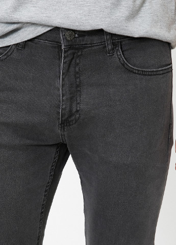 Джинси KOTON скінні однотонні темно-сірі джинсові бавовна