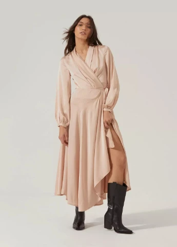 Бежева кежуал плаття, сукня Nasty Gal однотонна