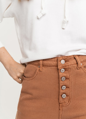 Светло-коричневые джинсовые демисезонные зауженные брюки befree