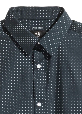 Темно-синяя рубашка H&M