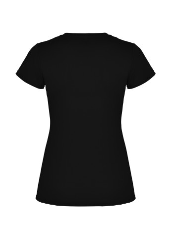 Черно-белая летняя футболка с коротким рукавом Roly