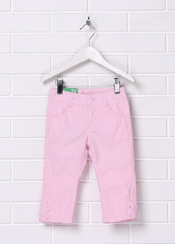 Розовые кэжуал демисезонные брюки United Colors of Benetton