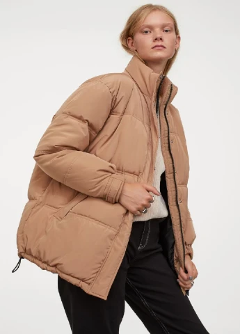 Бежевая зимняя куртка H&M