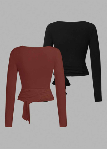 Комбінована блуза (2 шт.) на запах SHEIN