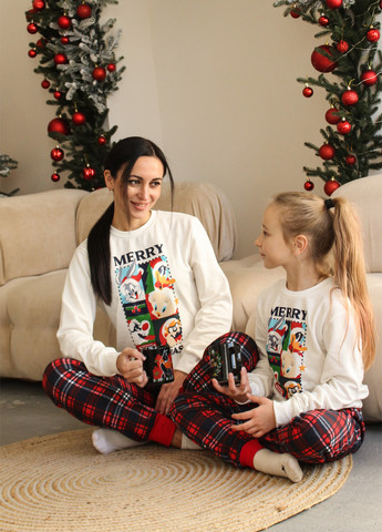 Молочна зимня піжама (світшоти, брюки) Pan