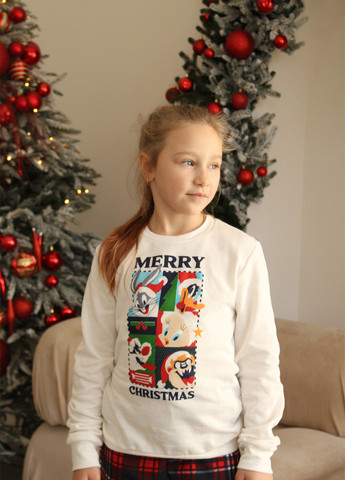 Молочна зимня піжама (світшоти, брюки) Pan