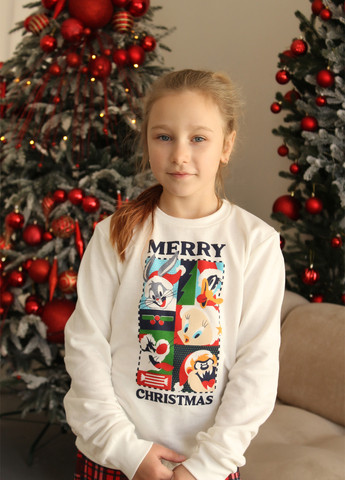 Молочна зимня піжама (світшоти, брюки) Pan