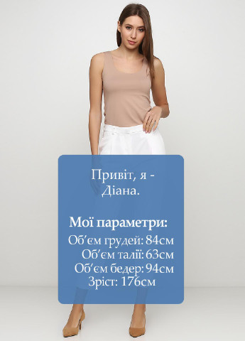 Белые кэжуал демисезонные прямые брюки Kristina Mamedova