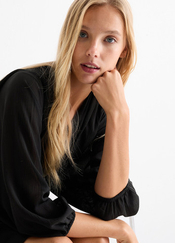 Черное кэжуал платье а-силуэт C&A однотонное