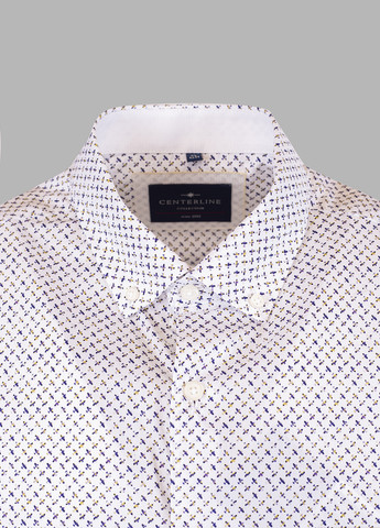 Белая кэжуал рубашка с геометрическим узором Centerline