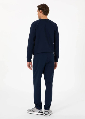 Темно-синие спортивные демисезонные зауженные брюки Pierre Cardin