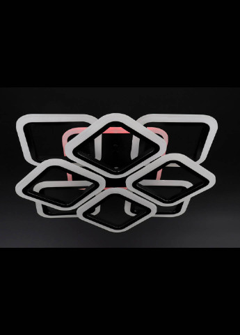 Люстра стельова LED з пультом A2400 / 4 + 4S-RGB-bk Чорний 11х50х50 см. Handmade (234538272)