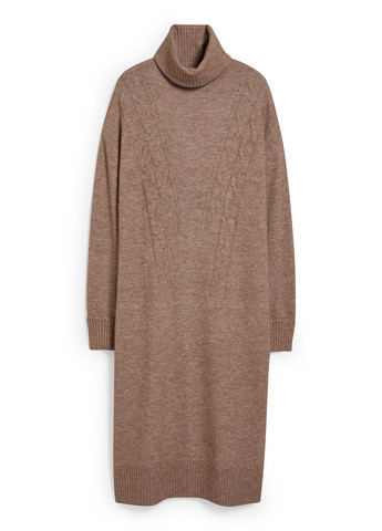 Світло-коричнева кежуал сукня сукня светр C&A меланжева