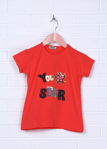 Червона літня футболка з коротким рукавом Dofa Kids