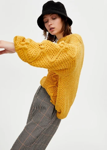 Гірчичний демісезонний джемпер джемпер Pull & Bear