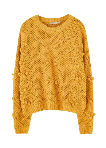 Гірчичний демісезонний джемпер джемпер Pull & Bear