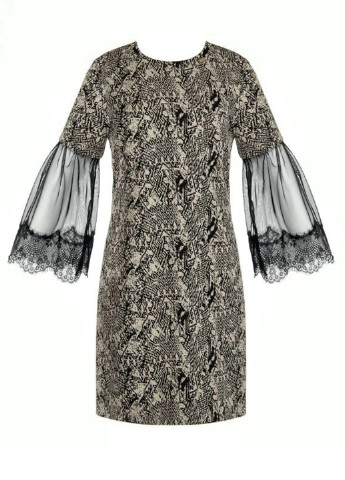 Серое кэжуал платье Rinascimento с абстрактным узором