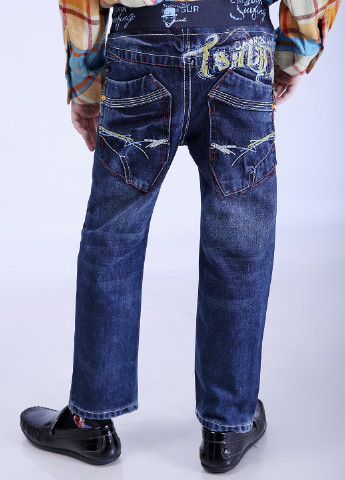 Синие демисезонные прямые джинсы LEVINDER JEANS