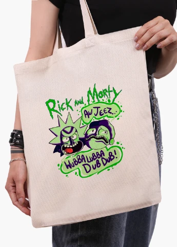 Еко сумка шоппер біла Рік Санчез Рік і Морті (Rick Sanchez Rick and Morty) (9227-2937-WT-1) 41*35 см MobiPrint (228156159)