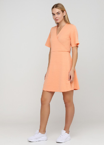 Персикова коктейльна сукня H&M однотонна