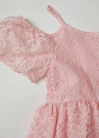 Світло-рожева кежуал плаття, сукня кльош, з відкритими плечима DeFacto