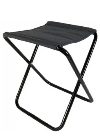 Розкладний стілець без спинки для пікніка HSM50105 Табурет туристичний Стілець для риболовлі Маленький XO чорний