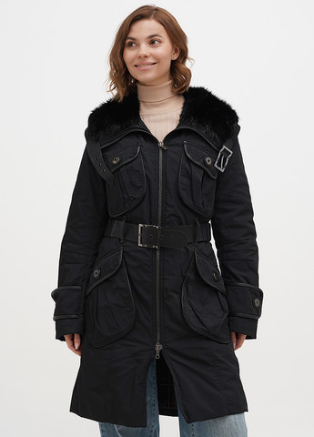 Чорна демісезонна куртка Vera Pelle