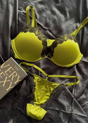 Зелений демісезонний комплект (бюстгальтер, трусики) Victoria's Secret