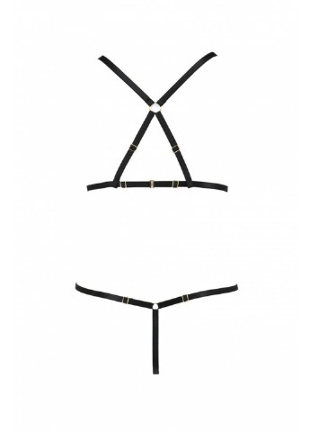 Комплект білизни зі стреп ARMANDA SET black XXL/XXXL - Passion Exclusive ADDICTION (255459608)