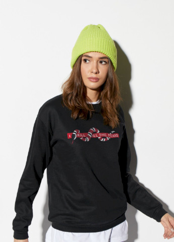 Чорний світшот basic YAPPI (201487947)