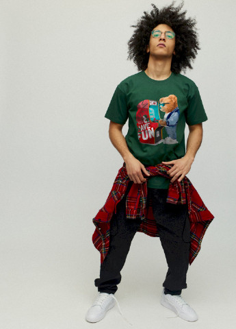 Темно-зелена футболка чоловіча YAPPI