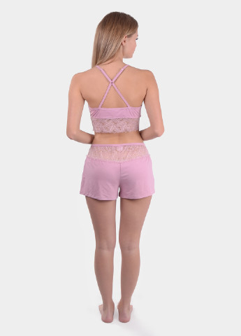 Світло-рожева всесезон піжама (топ, шорти) майка + шорти NEL