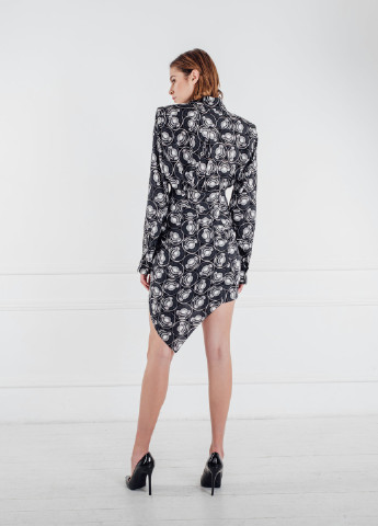 Темно-серая кэжуал с абстрактным узором юбка Dafna May