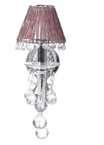 Бра настінне накладне кришталеве класичне з абажуром BCL-280W/1 E14 Brille (253894513)
