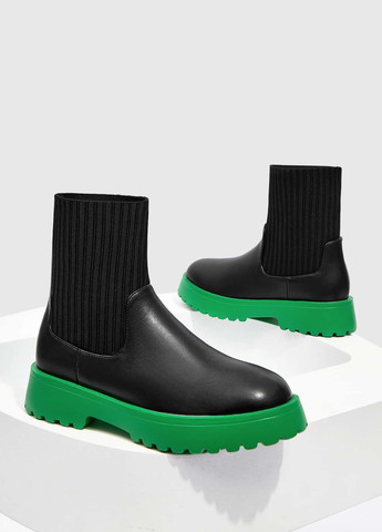 Осенние ботильоны SHEIN без декора из искусственной кожи, тканевые