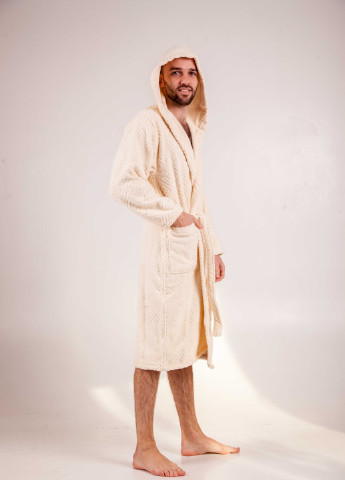 Халат махровий Berlin, кремовий, розмір XXL (3800980994279) Bulgaria-Tex плотность - 420 гр/м2 (251459948)