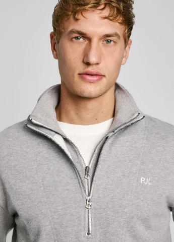 Сірий світшот Pepe Jeans однотонний вишивка (315066957)