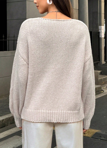 Кремовый демисезонный кардиган SHEIN